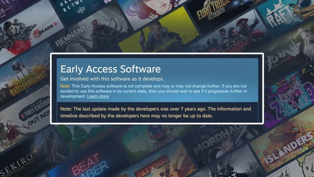 استیم درباره بازیهای Early Access رها شده، هشدار میدهد